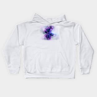 Purple, Violet and Pink Betta Fish watercolor Kids Hoodie